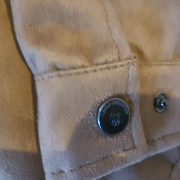 NWT Women's Tan Faux Suede Jacket in XL - Picture 6 of 8